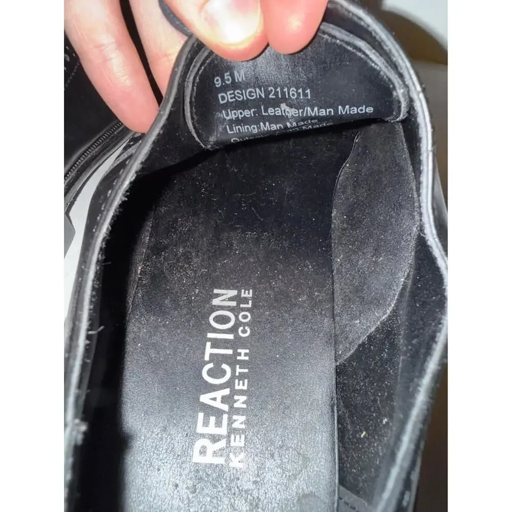 Reaction Kenneth Cole Men's Oxford Black Dress Shoes Size 9.5 No Box
